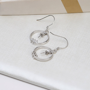 Porte-accessoires en argent Mabei S925 avec perle, pendentif de 11,7 mm, crochet d'oreille, fermoir de bijoux vide à faire soi-même, modèle 5504 - Product Image 4