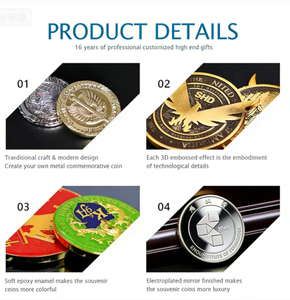 Monete Commemorative Personalizzate 3D Placcate in Argento, Monete Souvenir a Tema Americano, Monete con Logo/Immagine Personalizzata Stampata - Product Image 4