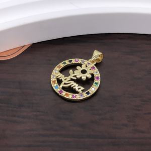 Accesorios de Lujo para Colgante y Pulsera para <span class=keywords><strong>el</strong></span> Día de la <span class=keywords><strong>Madre</strong></span> <span class=keywords><strong>con</strong></span> Diamantes de Colores de 18K y Letras de Mamá - Product Image 5