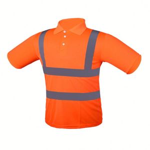 T-shirt de sécurité haute visibilité EN20471 Classe 2 à manches courtes, en coton respirant à séchage rapide, pour secours d'urgence, OEM, vente en gros, réfléchissant - Product Image 1