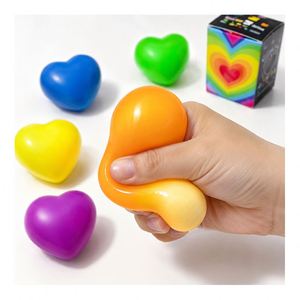 OEM Glow in Dark Maltose Heart Cube Stress Ball Soft Squeeze <b>Toy</b> Slow Rebound Sensory Fidget <b>Desk</b> Gift Distributor - Product Image 1