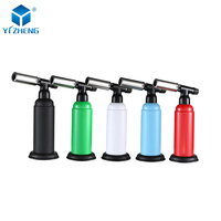 YIZHENG Chalumeau micro-jet au gaz butane multifonction, rechargeable, avec fonctions de sécurité, réglable et coupe-vent, pour la cuisson et le cigare