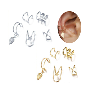 <span class=keywords><strong>Faux</strong></span> boucles d'oreilles femmes plaqué or oreille manchette hélice <span class=keywords><strong>Piercing</strong></span> boucles d'oreilles mode <span class=keywords><strong>Piercing</strong></span> Sexy bijoux de corps - Product Image 4