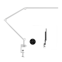 Lampe de bureau LED contemporaine à alimentation CA, avec contrôle tactile, variateur d'intensité/lumière de lecture colorée, pliable en métal, double éclairage pour l'étude des étudiants