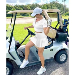 Jupe de sport respirante taille haute pour femme, idéale pour le yoga, le tennis, la course et l'entraînement, avec haute élasticité et évacuation de l'humidité - Product Image 3