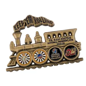 DIY wholesale custom steam train enamel lapel pin badge emblem brooch