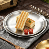 Plateau minimaliste en acier inoxydable de style coréen pour barbecue, idéal pour la restauration et les banquets – Fournisseur FLEY