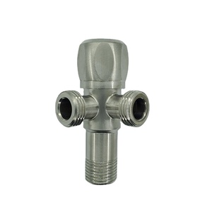 نوعية جيدة SUS 304 الفولاذ المقاوم للصدأ ثلاثة طريقة المرحاض توقف المياه/زاوية وقف صمام - Product Image 4