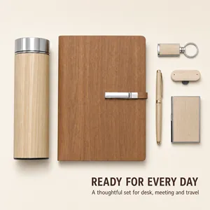 Natural Biodegradable Bamboo Series Custom Color Custom Pattern OEM ODM Business Holiday Present Bulk Supply Bamboo <b>Gift</b> Set - Product Image 6