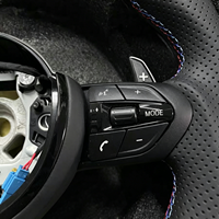 Volant en cuir M Sport Style pour BMW 1M M2 M3 M4 M5 M6 X5M X6M F30 F32 F10 F20 F35 F22 F18 F07 F01 F02 E90 E92 E46