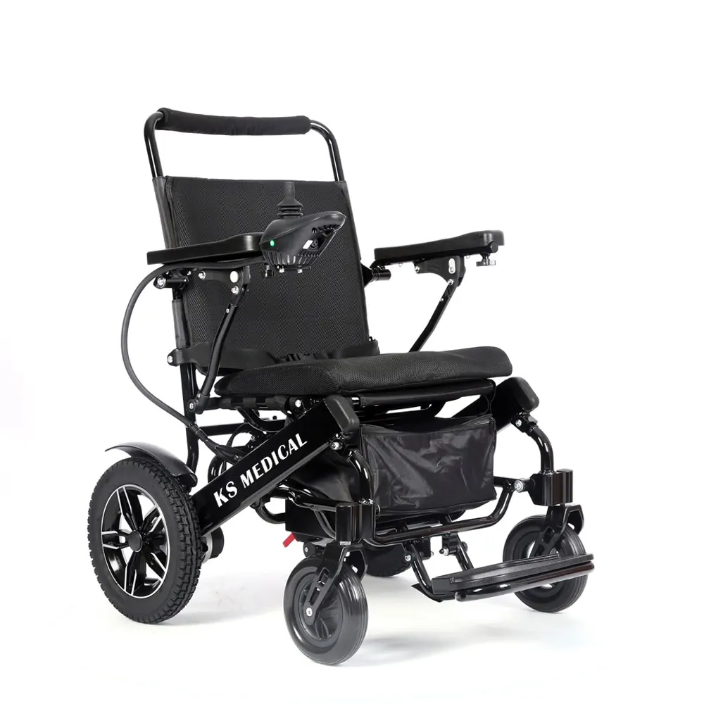 KSM-601 전기 접이식 wheelchairwith 수동 recliner 전기 휠체어 경량 뜨거운 판매 휴대용 휠체어 전기
