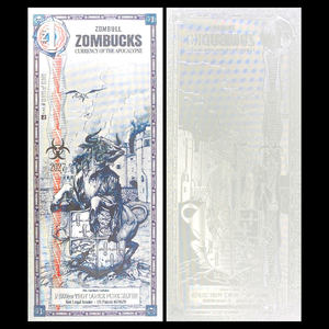 Zombucks Banconota Commemorativa in Argento 2026 Zombie Panda - Moneta Apocalyptica Unica in Lamina d'Argento, Oggetto di Collezione Sci-Fi e Regalo per Appassionati - Product Image 3