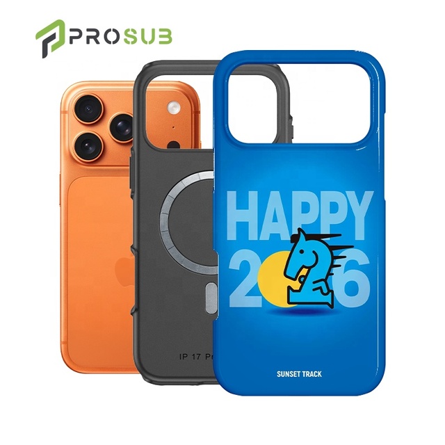 Prosub for 17 Pro Max 3D Sublimation Case TPU+PC Magnetic Shockproof 360 Protection 2-in-1 Eco-friendly DIY Custom Print