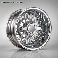 Velg Kawat GL Luxury Custom All Silver 72 Spoke 13 14 15 16 17 18 Inch Cross Lace untuk Mobil Penumpang Klasik Lowrider