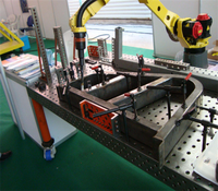 Plateforme de soudage flexible 3D en acier revêtu de poudre |   Outil de fixation pour banc de travail d'inspection et de débogage de robots de soudage, charge 10 kg