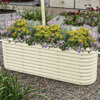 Kit de lit de jardin surélevé modulaire en métal extra haut de 32 ''avec décoration d'intérieur de pépinière design pour légumes frais!
