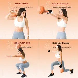 <span class=keywords><strong>Kettlebell</strong></span> en PVC souple pour femmes, utilisation à domicile, fond souple, levage des hanches, exercices de squat, mise en forme du corps, équipement d'entraînement de force - Product Image 3