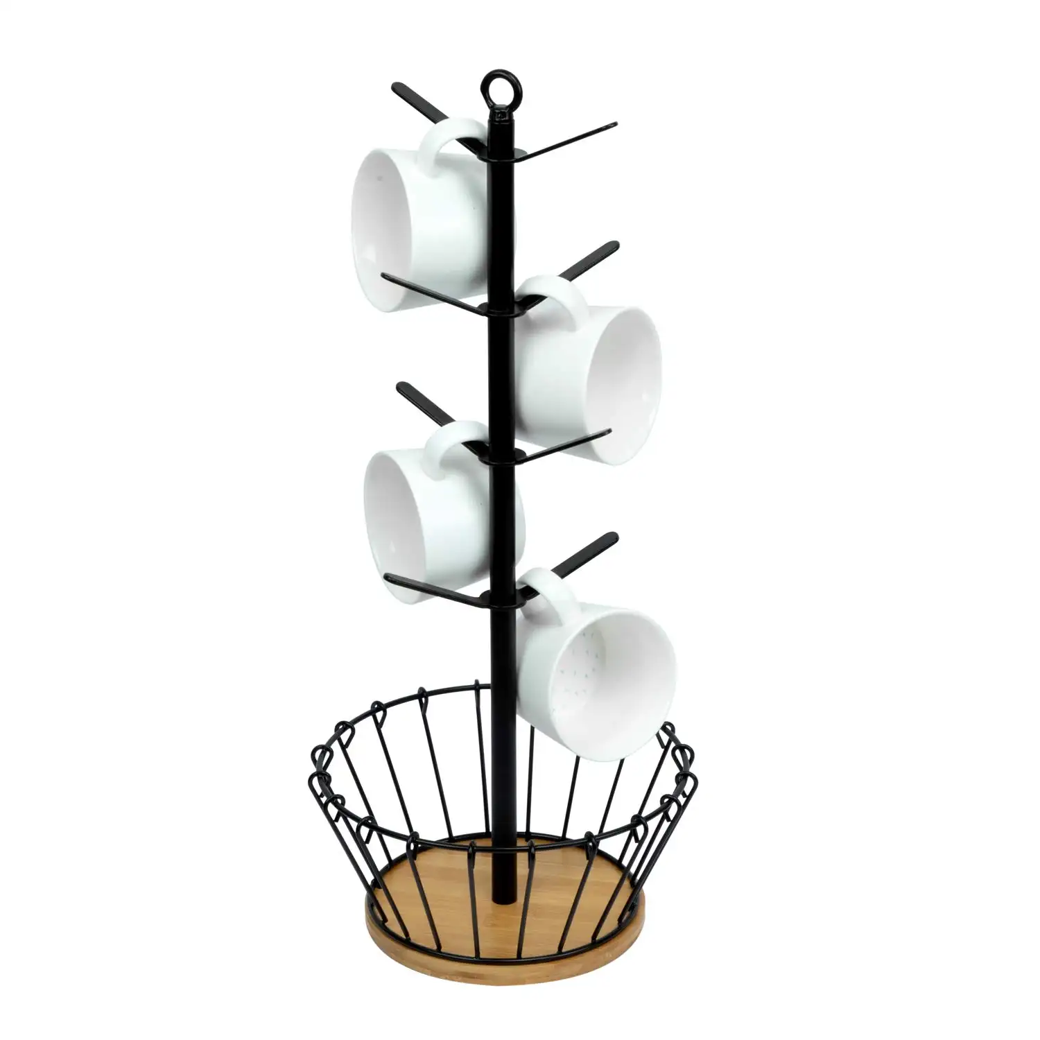 Drying Holder Home Storage Multipurpose Display Metal Tree Shape Mug Coffee Cups Stand 8 Hooks Mug Rack