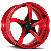 Jantes en alliage d'aluminium forgé Chrome Gold 26 pouces à profil profond 5x112 6x139.7 compatibles avec Corvette C7/C5/ X6