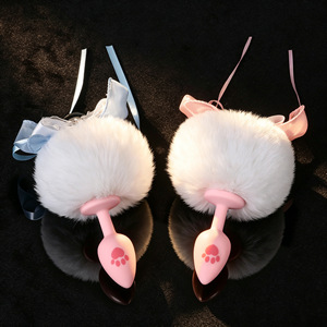 Pinces à cheveux en fausse fourrure blanche avec oreilles de chat, nœud et clochette, accessoires de cosplay pour femmes - Product Image 4