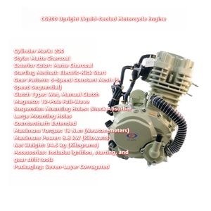 Moteur de scooter CG350 refroidi par liquide, moteur de moto, tricycle, motores de moto - Product Image 5