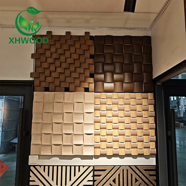 Wood Slat Acoustic Panel PET Felt Soundproof Wall Panels 3D Interior Decorative Acoustic Boards for Studio Home Cinema Office
