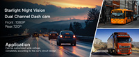 Firecore HN-8901 HD 1080P 4G AI Dashcam Double-eye Fleet Dashcam Caméra arrière DVR Voiture pour camion