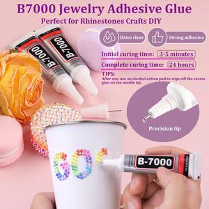 VANCY ARTS 24/28 couleurs, strass en résine AB effet gelée de 3 mm, pierres décoratives avec <span class=keywords><strong>pince</strong></span> et stylo applicateur pour la décoration - Product Image 3