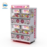WANGERBAO Distributeur automatique de capsules Gacha pour enfants, 4 compartiments, Offre spéciale, Fort rendement, Faible investissement, Tirage au sort