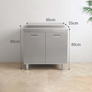 È moderno stile minimalista disegni piccoli completi mobili per la casa su misura L armadi in acciaio inox a forma di cucina con lavello - Product Image 6