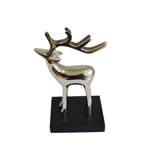 Décoration de table moderne pour la maison, sculpture en fer artisanale, argent nickelé, design géométrique, artisanat en métal pour l'art - Product Image 6