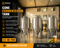Fermenteur de bière en acier inoxydable 600L 6BBL, cuve de fermentation conique sous pression pour équipement de brassage commercial – Vente chaude