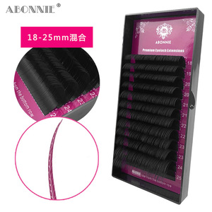 ขนตาปลอม Abonnie ขนาด 18-25 มม. แบบ C ผสม ทำมือ เส้นใยธรรมชาติ นุ่ม - Product Image 4