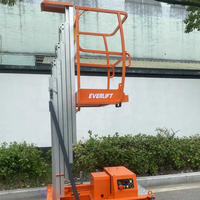 Plateforme de travail monoposte en aluminium, hauteur de levage 6m, 8m, 10m, élévateur aérien léger et portable pour entrepôt, maintenance et construction
