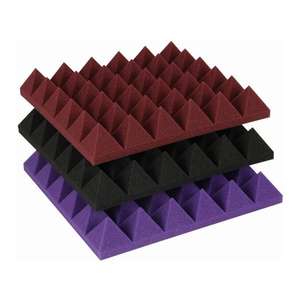 6PCSホットフォームピラミッドタイル音響フォームパネル防音および防音スポンジ (紫) - Product Image 3
