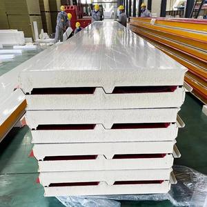 Panneau sandwich moderne d'isolation <span class=keywords><strong>de</strong></span> toiture <span class=keywords><strong>Plaque</strong></span> d'acier colorée Panneau <span class=keywords><strong>de</strong></span> toiture insonorisé PU/EPS/<span class=keywords><strong>laine</strong></span> <span class=keywords><strong>de</strong></span> roche/<span class=keywords><strong>laine</strong></span> <span class=keywords><strong>de</strong></span> <span class=keywords><strong>verre</strong></span> pour entrepôts - Product Image 2