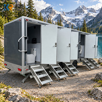 Remorque de toilettes mobiles de luxe VIP, remorque sanitaire portable, toilettes d'extérieur de luxe pour entreprises