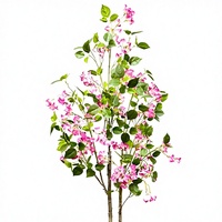 Künstlicher Baum im Topf für Innenräume Wohnzimmer Hotel Flur Kleiner Topfpflanzen-Schmuck Man Le Rhododendron Baum