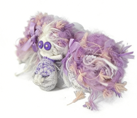 Poupées Vaudou Artisanales Originales Violettes, Poupées en Fil de Coton Coloré, Cadeau Surprise, Jouets pour Enfants, Surprise de Noël