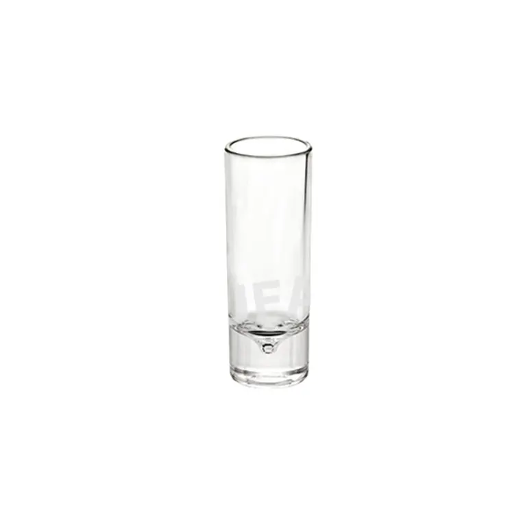 Vidro de policarbonato redondo plástico 2 oz, vidro inquebrável com impressão de logotipo