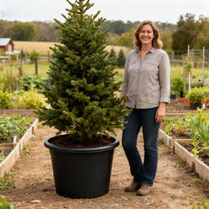 Pots à arbres écologiques en <span class=keywords><strong>plastique</strong></span> PP moulé par injection de 25 gallons, résistants, avec trou de drainage, stabilisés aux UV, pour <span class=keywords><strong>grand</strong></span> jardin et maison - Product Image 4