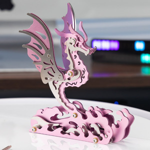 Megalodon <span class=keywords><strong>3D</strong></span> kim loại câu đố Scorpio chín đuôi cáo kỳ diệu thằn lằn bay Sói Vua cá ngựa màu xanh lá cây rồng Đồ chơi - Product Image 4