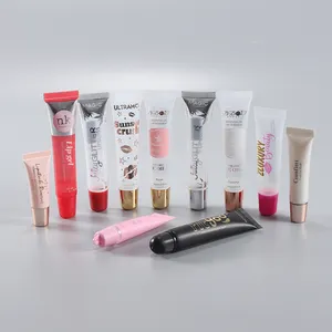 Schlussverkauf OEM ODM individuelles Mini-Squeeze-Rohr Lipgloss transparentes Kunststoffrohr Lipgloss-Rohr