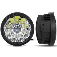 Feux antibrouillard LED laser pour pare-chocs avant super lumineux 12v 24v, camion tout-terrain, lampe de conduite antibrouillard, 5 pouces 7 pouces 9 pouces, rond, blanc ambre