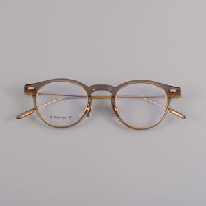 Factory Stock Support to Change the Brand logo Made in Korea Japanese <strong>Glasses</strong> Same Style for Men and Women Oval Frame <strong>Glasses</strong> - Product Image 2