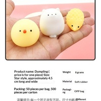 Jouets Animaux Squishy pour Enfants, Mini Kawaii à Remontée Lente, Mochi Anti-Stress, Animaux à Presser en Silicone, Jouets Fidget Squishy Anti-Stress