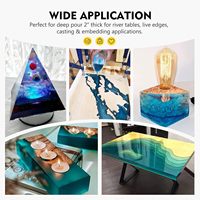 Kit de Résine Époxy Crystal Clear Auto-Nivelante Ultra Brillante Anti-Jaunissement Sans Bulles Résine de Coulée Parfaite pour Artisanat Plateaux de Table DIY