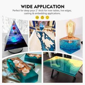 Kristalheldere Epoxyhars Kit Zelfnivellerend Hoogglanzend, Geen Vergeling, Geen Bubbels Gietende Hars, Perfect Voor Ambachten Tafelbladen Diy - Product Image 3