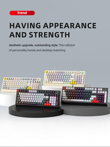 Clavier mécanique T50 personnalisé, disposition 100 %, éclairage RGB pour le gaming e-sport, avec bouton rotatif et touches interchangeables à chaud - Product Image 6