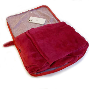 Couverture de voyage trois-en-un - Coussin - Jeté de lit - Écologique - 100% polyester - Certifié GRS - Maison - Hôtel - Poids lourd - 350 GSM - OEM - Product Image 3